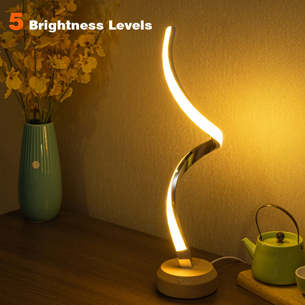 Smart Solid Wood Led Lamp